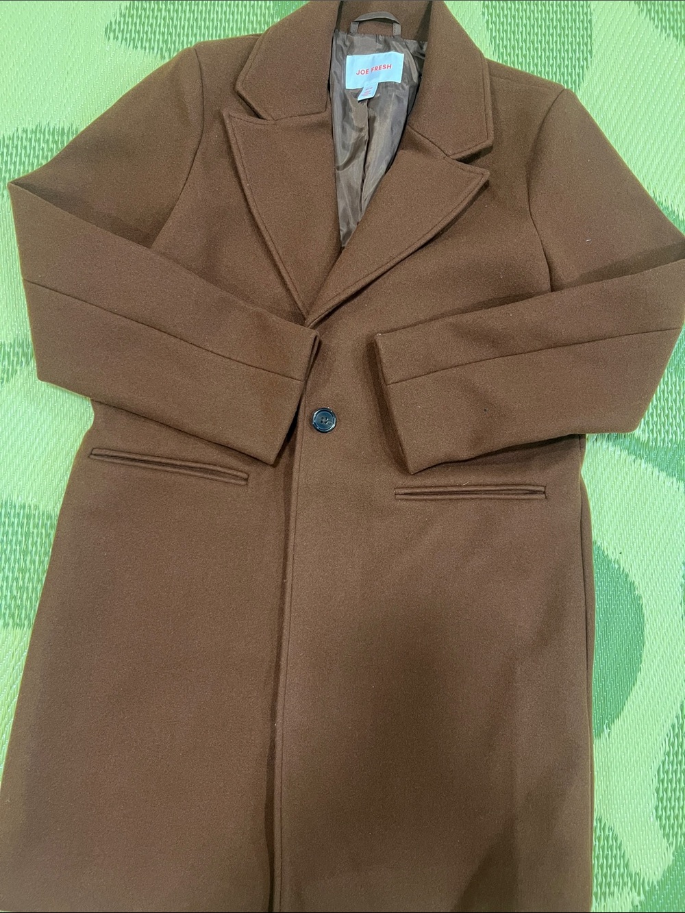 Women's Brown Single-Button Trench Coat